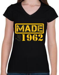 printfashion 1962 - Női V-nyakú póló - Fekete (12786565)