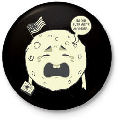 printfashion Soha többé nem látogatnak meg - Kitűző, hűtőmágnes - Fekete (9732755)