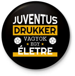 printfashion Juventus drukker - Kitűző, hűtőmágnes - Fekete (10869152)