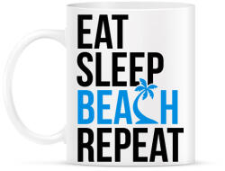 printfashion Eat Sleep Beach - Bögre - Fehér (1604133)