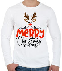 printfashion boldog karácsonyt - Férfi hosszú ujjú póló - Fehér (14624569)