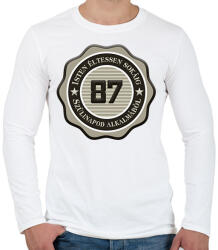 printfashion 87 - Férfi hosszú ujjú póló - Fehér (7144966)