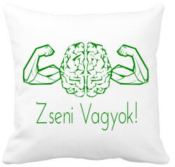 printfashion Zseni vagyok - Párnahuzat, Díszpárnahuzat - Fehér (1235728)