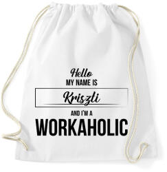 printfashion Hello my name is - Névvel (black) - Sportzsák, Tornazsák - Fehér (7447042)