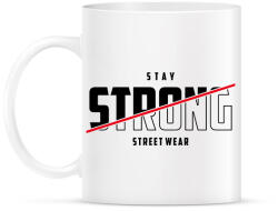 printfashion Stay Strong Street Wear - Bögre - Fehér (2884224)