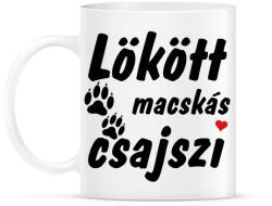 printfashion Lökött macskás csajszi - Bögre - Fehér (14589523)