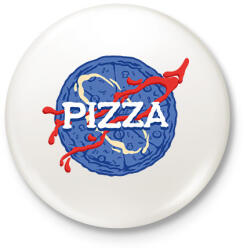printfashion Pizza Nasa style - Kitűző, hűtőmágnes - Fehér (14309835)