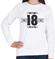 printfashion b-day-18-dark-lightgrey - Női pulóver - Fehér (507205)