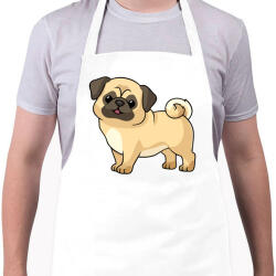printfashion Cute Pug - Kötény - Fehér (4906617)