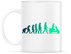 printfashion Robogó evolúció - Bögre - Fehér (2237452)