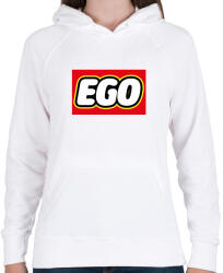 printfashion Ego - Lego - Női kapucnis pulóver - Fehér (7328265)