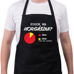 printfashion Fogok ma horgászni? - Kötény - Fekete (13623795)