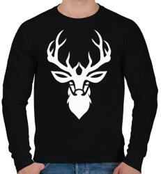 printfashion Szarvas - Férfi pulóver - Fekete (5020900)