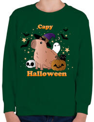 printfashion Capy Halloween - Gyerek pulóver - Sötétzöld (14197549)