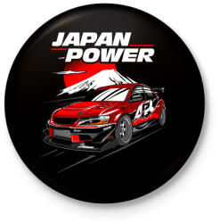 printfashion Japan Power Racing - Kitűző, hűtőmágnes - Fekete (11423887)