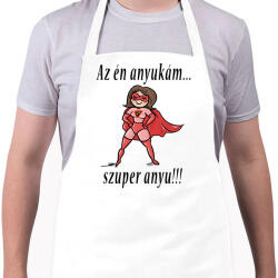 printfashion Szuper anyu - Kötény - Fehér (4913697)