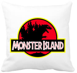 printfashion Godzilla - Párnahuzat, Díszpárnahuzat - Fehér (2298763)