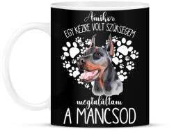 printfashion Megtaláltam a mancsod - Dobermann - Bögre - Fekete (5456693)