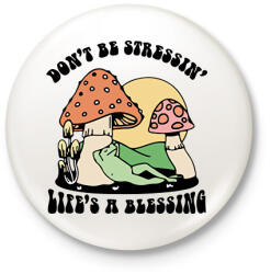 printfashion Az élet áldás - Kitűző, hűtőmágnes - Fehér (13469049)