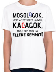 printfashion A testvéred vagyok : ) - fekete - Gyerek póló - Fehér (7013095)