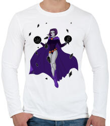 printfashion Raven - Tenn Titan - Férfi hosszú ujjú póló - Fehér (678961)