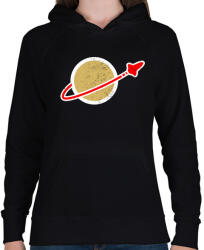 printfashion LEGO Space - Női kapucnis pulóver - Fekete (1149674)
