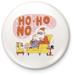 printfashion Mikulás - ho ho NO - Kitűző, hűtőmágnes - Fehér (5528650)