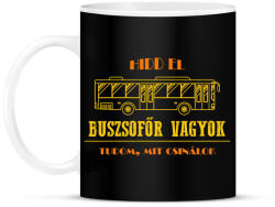 printfashion Buszsofőr vagyok - Bögre - Fekete (7467502)