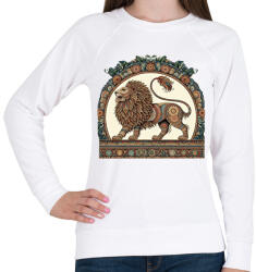printfashion Oroszlán - Női pulóver - Fehér (14893831)