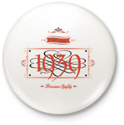 printfashion since-1939-red-black - Kitűző, hűtőmágnes - Fehér (3076485)