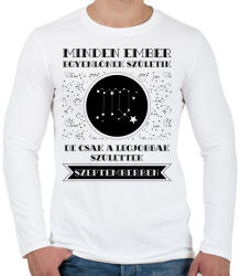 printfashion Szeptember: Szűz - Férfi hosszú ujjú póló - Fehér (1936280)