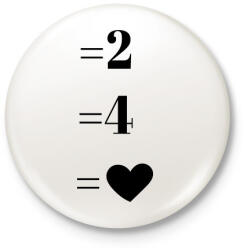 printfashion Matek páros minta - Kitűző, hűtőmágnes - Fehér (6084493)