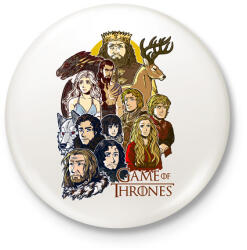 printfashion Trónok Harca - Kitűző, hűtőmágnes - Fehér (3087859)