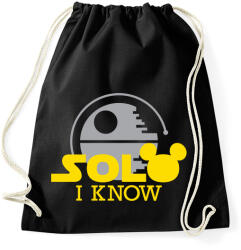 printfashion Solo I know - Sportzsák, Tornazsák - Fekete (795658)