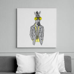 printfashion Hipster Zebra - Vászonkép - Fehér (6625451)