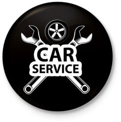 printfashion Car service - Kitűző, hűtőmágnes - Fekete (6565307)
