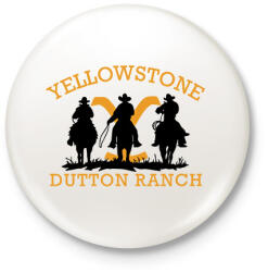 printfashion Yellowstone Dutton Ranch - Kitűző, hűtőmágnes - Fehér (15519093)