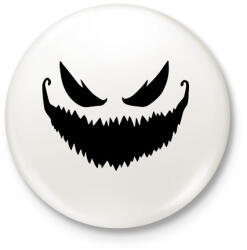 printfashion Ijesztő halloween tökfej 2 - Kitűző, hűtőmágnes - Fehér (5548996)