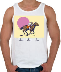 printfashion 3. . . 2. . . 1. . . lovaglás - Férfi atléta - Fehér (6325183)