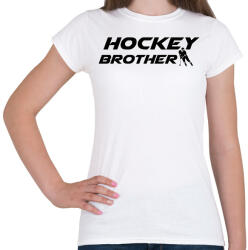 printfashion Hockey Brother - Női póló - Fehér (11716913)