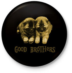 printfashion Jó testvérek - Kitűző, hűtőmágnes - Fekete (3097392)