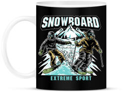 printfashion Snowboard extreme sport - Bögre - Fekete (6784927)