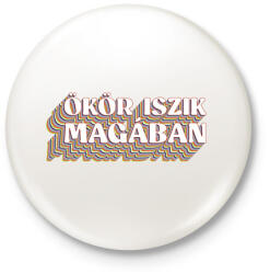printfashion Ökör iszik magában - Kitűző, hűtőmágnes - Fehér (7548470)