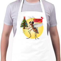 printfashion All I want for Christmas is You! - Vicces karácsonyi szúnyog - Kötény - Fehér (15265731)