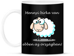 printfashion Mennyi birka - Bögre - Fekete (14053880)