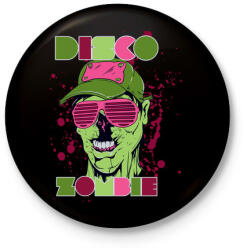 printfashion Disco Zombie - Kitűző, hűtőmágnes - Fekete (3101491)