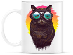 printfashion Búvár macska - Bögre - Fehér (787420)