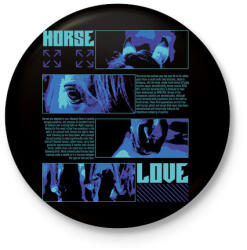 printfashion Horse Love - Kitűző, hűtőmágnes - Fekete (15934906)
