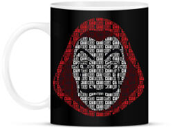 printfashion Bella Ciao - A nagy pénzrablás - Money Heist - La casa de papel - Bögre - Fekete (5796288)