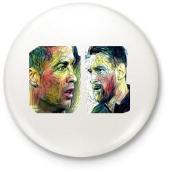 printfashion Ronaldo, Messi - Kitűző, hűtőmágnes - Fehér (14847583)